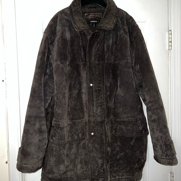 Colebrook Olive Green Suede coat M (definitely a Large) - Picture 10 of 14